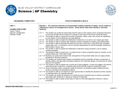 AP Chemistry - Blue Valley Schools