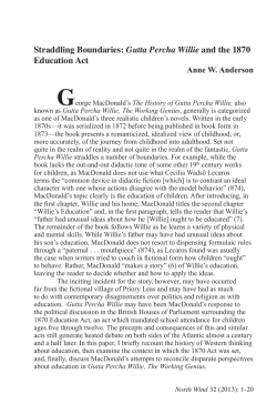 Straddling Boundaries-Gutta Percha Willie and the 1870 Education Act