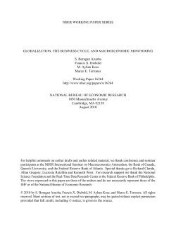 Globalization, the Business Cycle, and Macroeconomic Monitoring