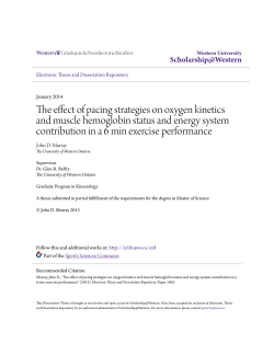 The effect of pacing strategies on oxygen kinetics and muscle