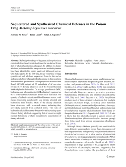 Sequestered and Synthesized Chemical Defenses in the