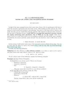 Supplemental Notes For Snow Days