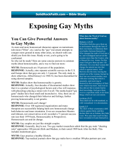 Exposing Gay Myths - SolidRockFaith.com
