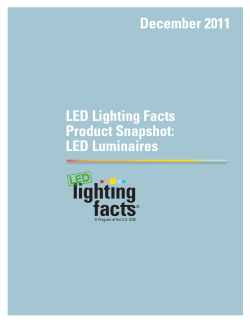Lighting Facts Product Snapshot: LED Luminaires December 2011