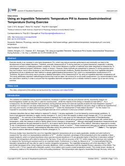 Using an Ingestible Telemetric Temperature Pill to Assess