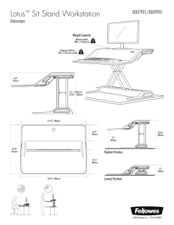 Lotus Sit Stand Dimensional Drawing