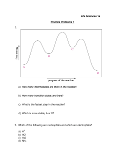 Life Sciences 1a Practice Problems 7 1. a) How many intermediates