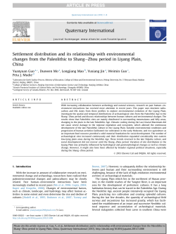 Settlement distribution and its relationship with environmental