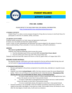 stac 108—zumba - Student Wellness