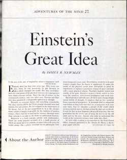 Einstein`s Great Idea - The Saturday Evening Post
