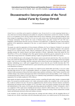 Deconstructive Interpretations of the Novel Animal Farm by George