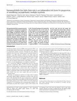Immunoglobulin free light chain ratio is an