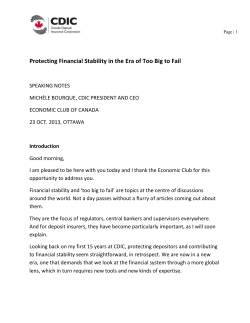 Protecting Financial Stability in the Era of Too Big to Fail