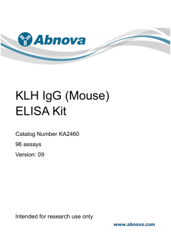 KLH IgG (Mouse) ELISA Kit
