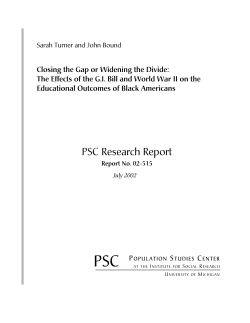 The Effects of the G.I. Bill and World War II on the Educational