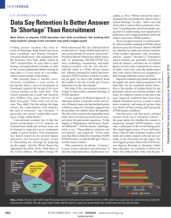 Data Say Retention Is Better Answer To `Shortage` Than