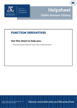 Evaluating the Derivative of a Function