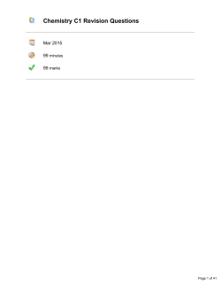 Chemistry C1 Revision Questions