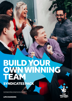 syndicates pack - The National Lottery