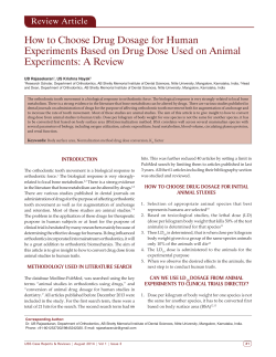 How to Choose Drug Dosage for Human Experiments Based on