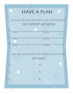 Have a Plan
