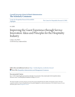 Improving the Guest Experience through Service Innovation: Ideas