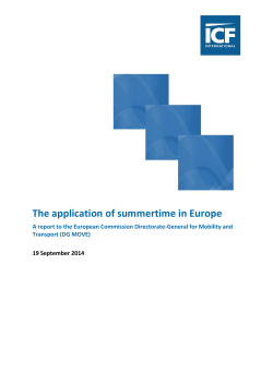 The application of summertime in Europe