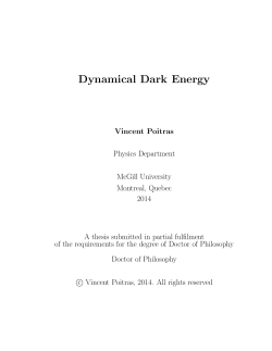 Dynamical Dark Energy