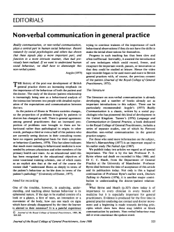 Non-verbal communication in general practice