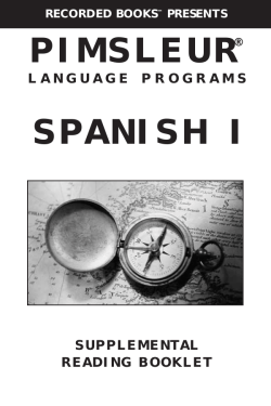 PIMSLEUR&reg; SPANISH I