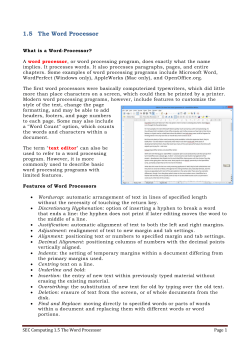 1.5 The Word Processor