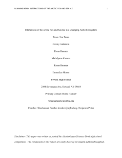 Interactions of the Arctic Fox and Sea Ice in a