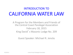 Introduction to California Water Law
