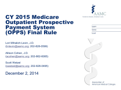 CY 2015 Medicare Outpatient Prospective Payment System