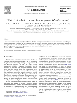 Effect of у-irradiation on mycoflora of guarana ( Paullinia