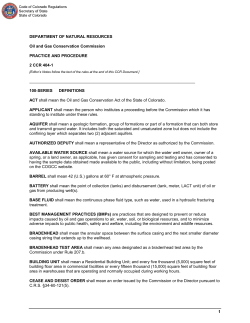 Rule - Colorado Secretary of State