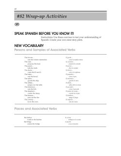 Spanish Certificate Sample Lesson Plan - Penn Foster