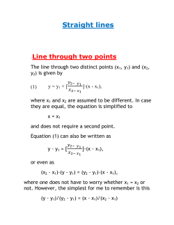 Straight lines