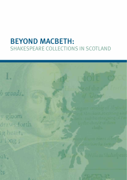 beyond macbeth - The University of Edinburgh