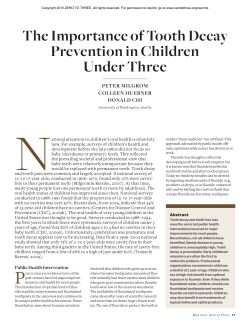 The Importance of Tooth Decay Prevention in Children Under Three