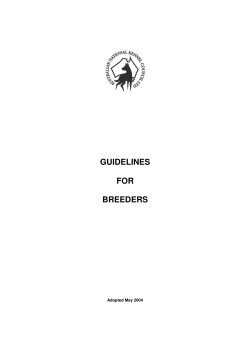 guidelines for breeders