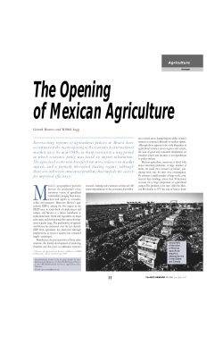 The Opening of Mexican Agriculture