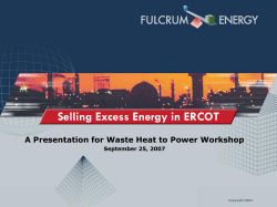 Selling Excess Energy in ERCOT