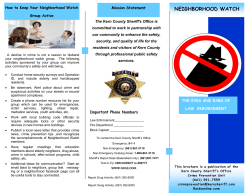 neighborhood watch - Kern County Sheriff`s Office