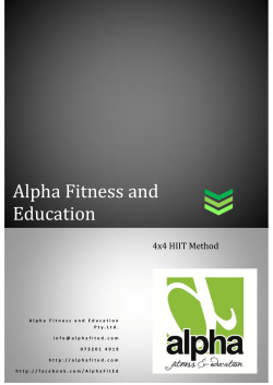 Alpha Fitness and Education
