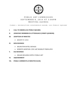 public art commission september 8, 2014 at 3