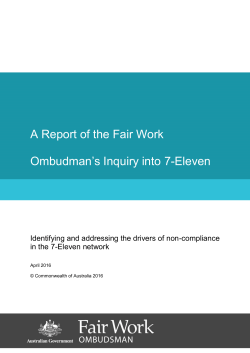 A Report of the FWOs Inquiry into 7-Eleven