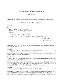 Modern Algebra 1 Section 1 &middot; Assignment 5 Exercise 1. (pg. 52