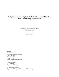 Biological, chemical and physical effects of land use on Limestone