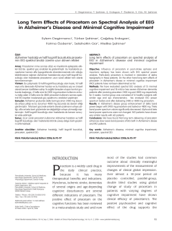 Long Term Effects of Piracetam on Spectral Analysis of EEG